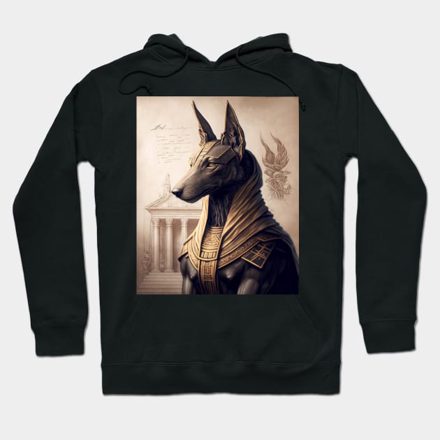 Egyptian Gods - Anubis Hoodie by Buff Geeks Art